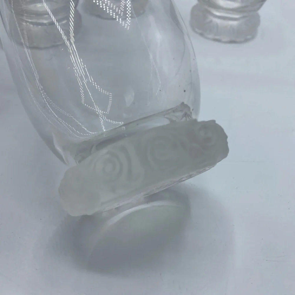 Rare Nachtmann Noblesse Crystal Highball Tumblers Set Of 4 Rose Detailed Base